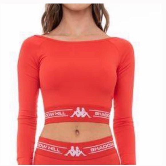 Shadow Hill x Kappa red cropped top NWT! S - Picture 1 of 6